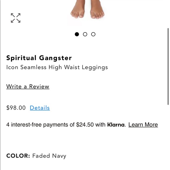 Spiritual gangster high waist seamless leggings with logo on the leg barely worn - Picture 8 of 8